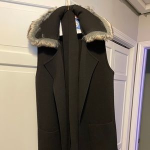 Banana Republic Fur Cardigan